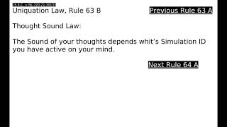 Uniquation Law, Rule 63 B