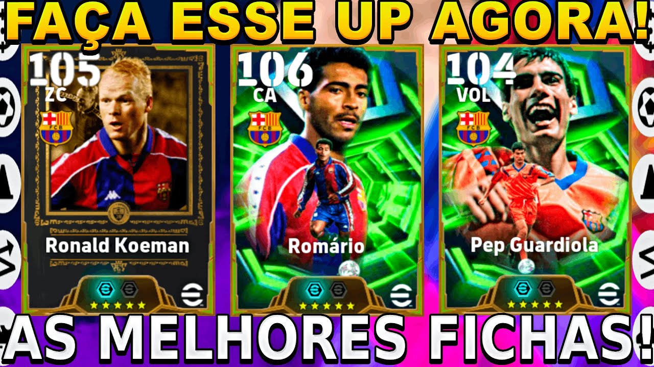 FICHAS PARA OS EPICOS Ronald Koeman, Romário e Pep Guardiola - EFOOTBALL 2026