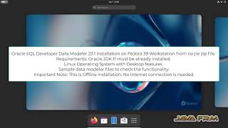 Oracle Data Modeler 23.1 Installation on Fedora 39 from zip archive with sample dmd files