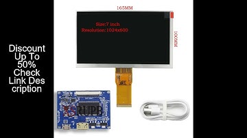 7 Inch 1024*600 Screen Display LCD Monitor Driver Control Board Mini HDMI-Compatible For Lattepanda,