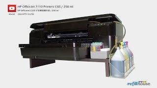 Tolkning Hellere sofa HP Officejet 7110 CISS + Balance system with 250 ml inks - YouTube