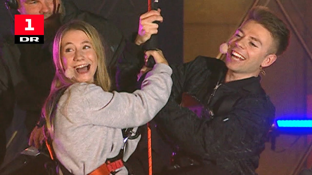 Naja og Morten Münster bliver trukket 15 meter op i luften!