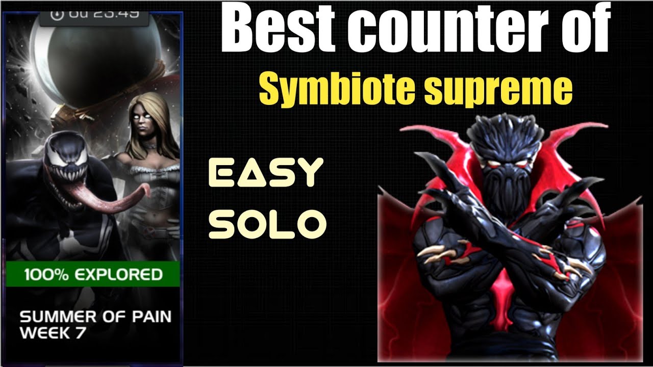 Best counter of Symbiote supreme |Summer of pain - Marvel Contest of Champions
