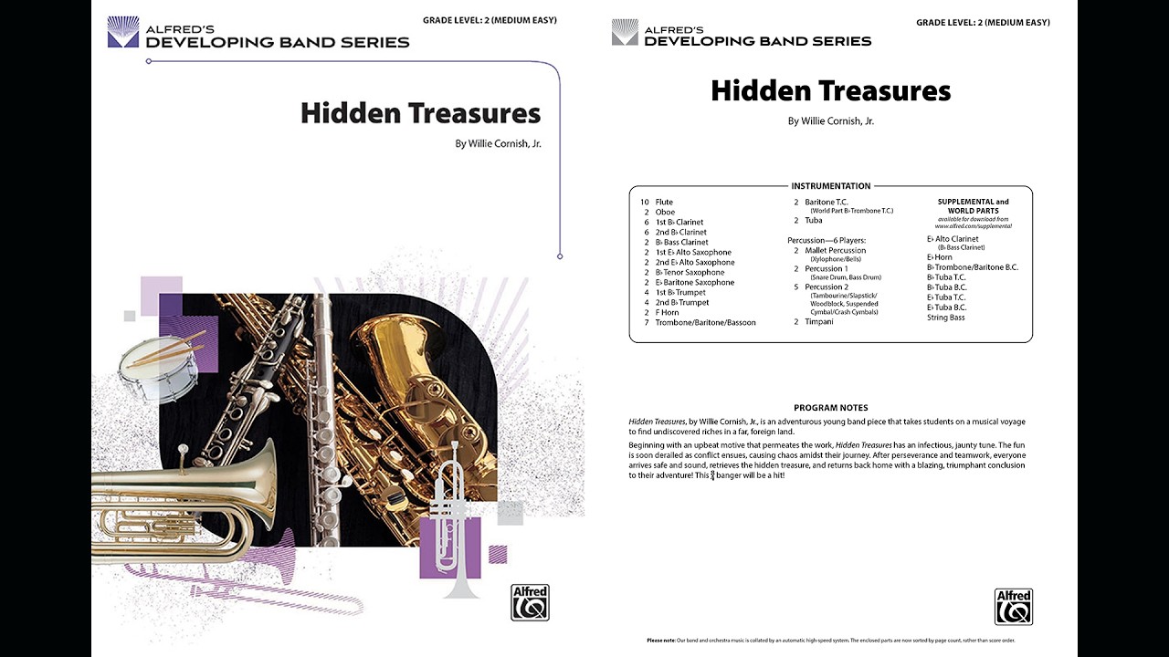 Watch Hidden Treasures, by Willie Cornish, Jr. – Score & Sound on YouTube Watch Hidden Treasures, by Willie Cornish, Jr. – Score & Sound on YouTube
