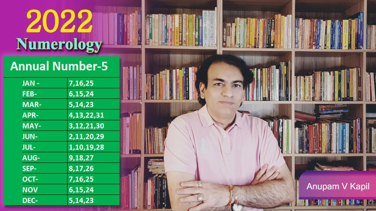NUMEROLOGY 2022 HOROSCOPE FOR ANNUAL NUMBER 5 BY ANUPAM V KAPIL YouTube