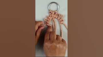 Square Knot With Beads Macrame #macrame #squareknot #macrametutorial #macramewallhanging #withbeads