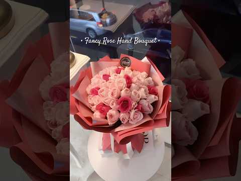 Video Elegant Pink Rose Hand Bouquet