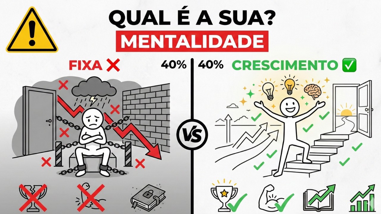 Mentalidade Fixa vs Crescimento: Qual é a Sua? [Teste]