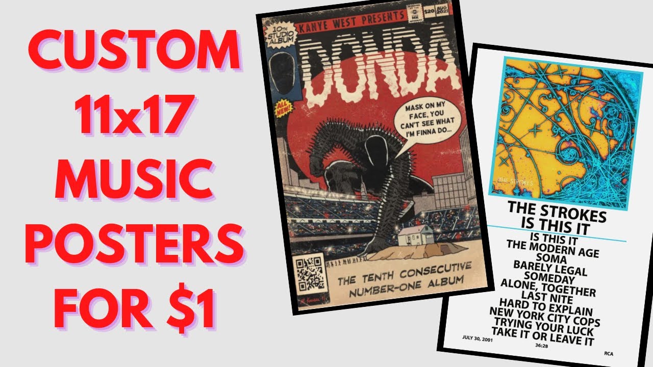 How To Print CUSTOM Music Posters For ONLY $1 