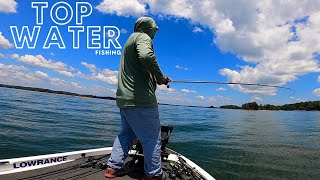 PESCANDO STRIPED BASS  TOP WATER EN VERANO