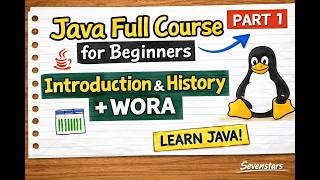 Java Full Course for Beginners | Part 1: Introduction + History + WORA Explained