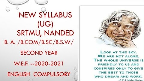 B. A. /B.Com./B.Sc/  Second Year Syllabus