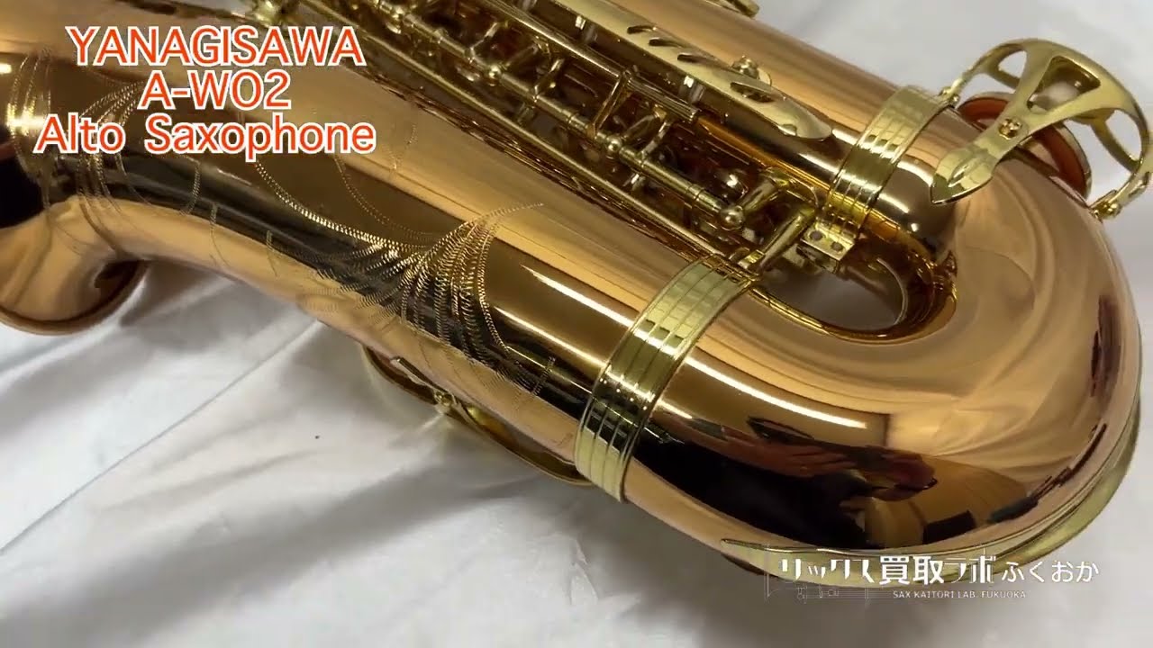 現行人気モデル ヤナギサワ WO2 ブロンズ アルトサックス 美品♪ 外観】ヤナギサワ A-WO2 中古 アルトサックス ブロンズブラス管体