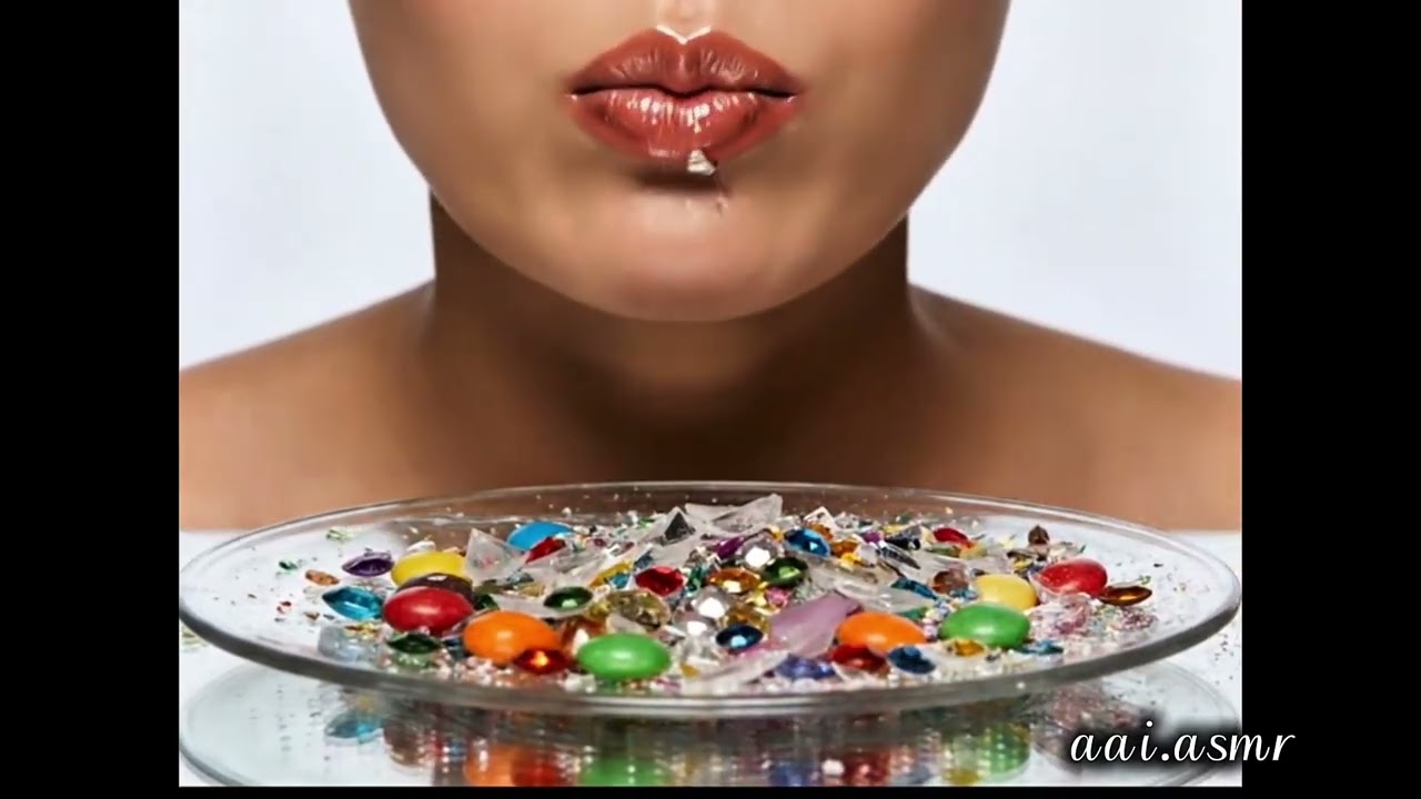 ガラスと宝石のフードを食べる💎【AI ASMR】咀嚼音