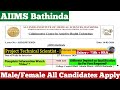 AIIMS Bhatinda (Project Technical Scientist) Job Recruitment 2026