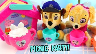 Paw Patrol Chase & Skye Minnie Mouse Coffee Set & Ice Cream Scoop Toy Picnic Party Pretend Play!