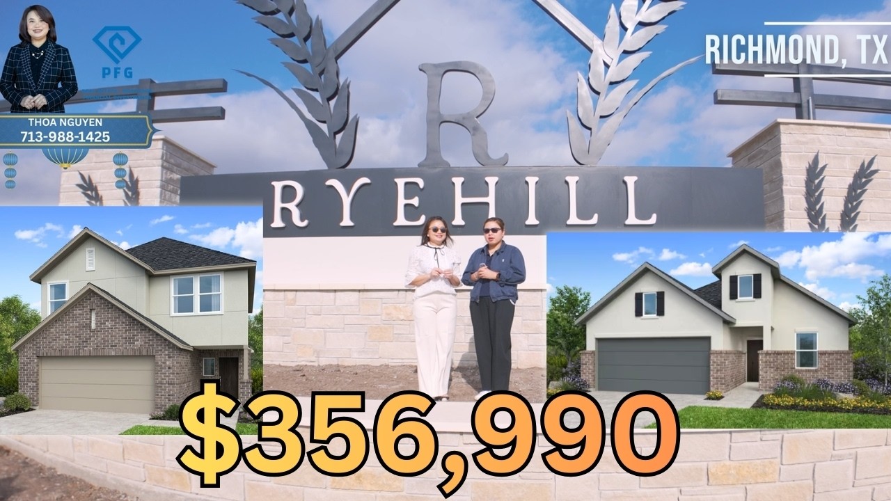 Nhà Mới Tại Richmond -Giá Khởi Điểm Từ $356,990- Thuế Rẻ - Kế Bên Sugar Land - Cách Bellaire 20 Phút