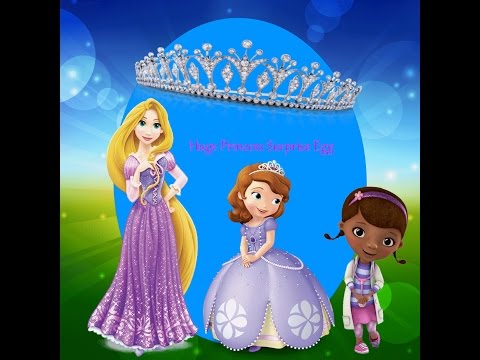 HUGE surprise egg Sofia the first, Doc Mcstuffins, Barbie, Rapunzel