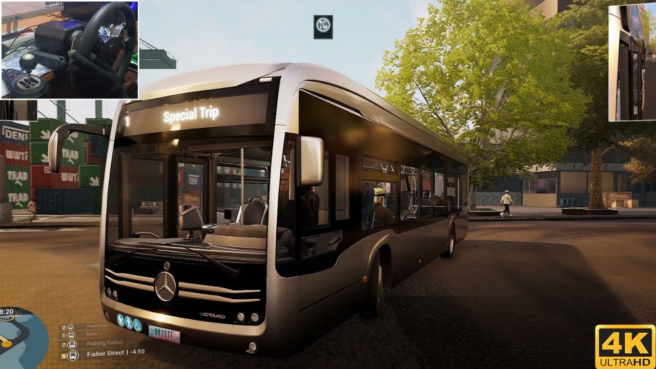 Relaxing Morning Special Trip | Mercedes-Benz eCitaro Bus | Steering Wheel Gameplay 4K 60FPS