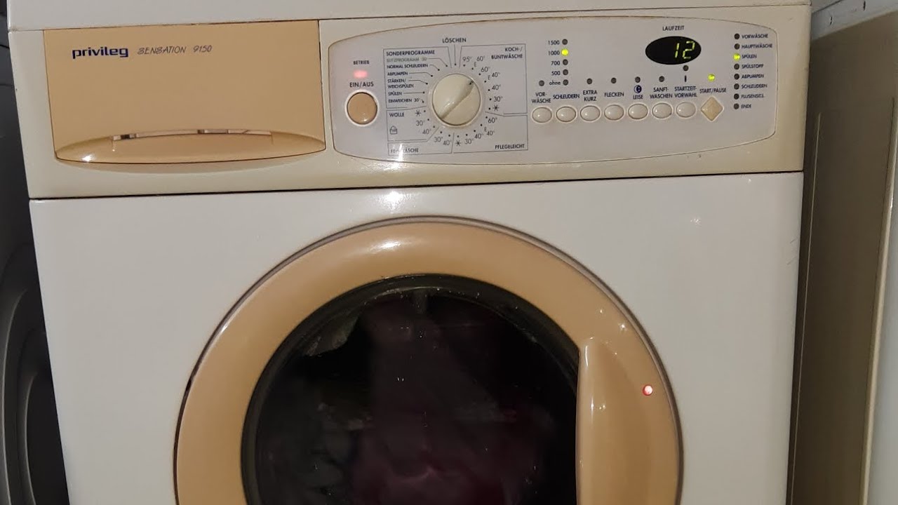 privileg Sensation 9150 Endschleudern 1000U/min final spin 1000rpm