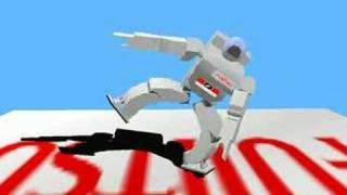 Robot simulator: Fujitsu HOAP-2 humanoid robot sumo (Webots)