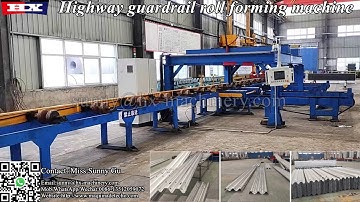 Highway guardrail roll forming machine
