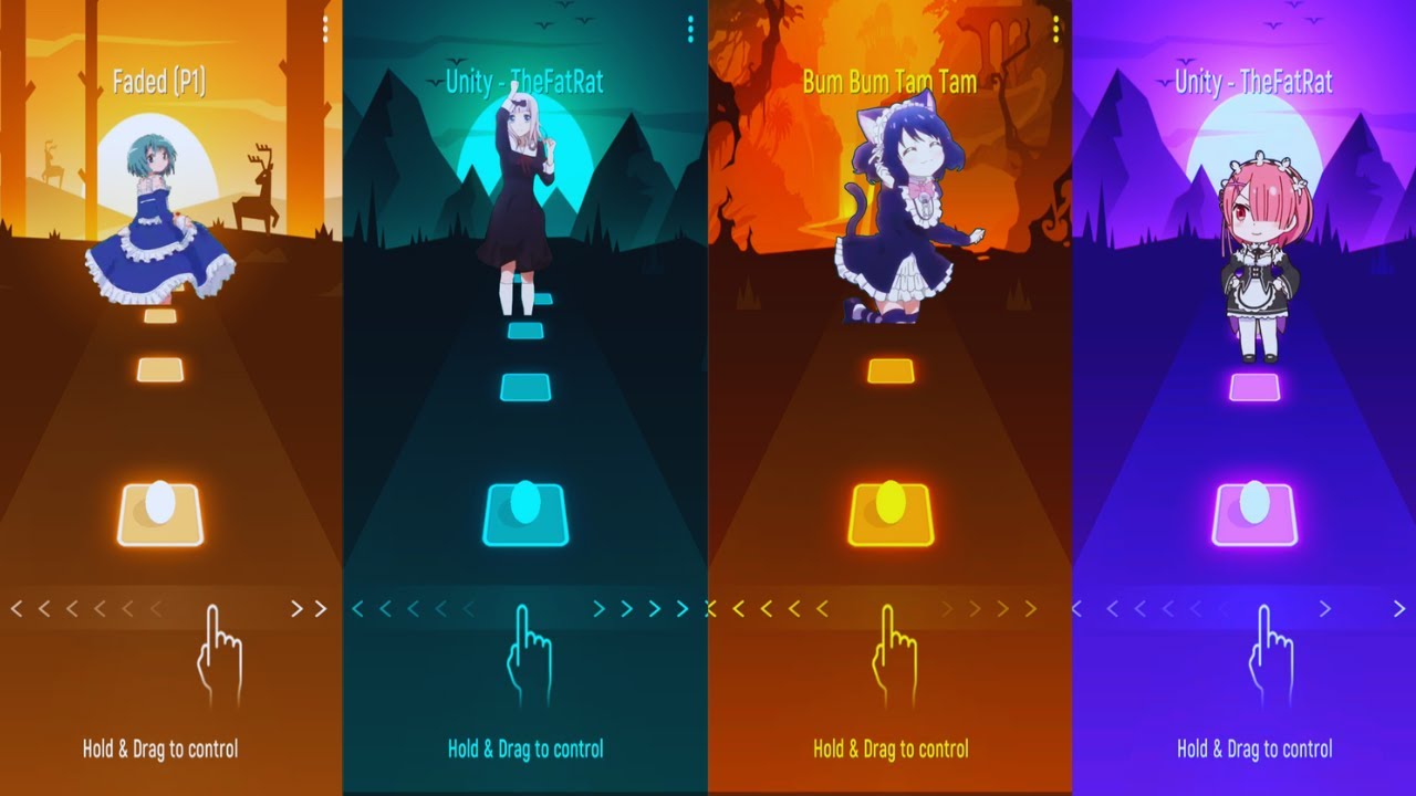 TILES HOP ANIME GIRL 🆚 CHIKA 🆚 CYAN 🆚 RAM RE:ZERO - YouTube