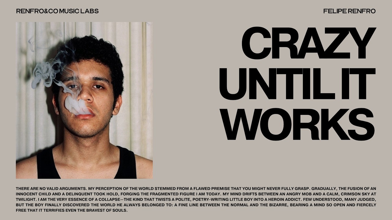 Watch Felipe Renfro - Crazy Until It Works (Official Audio) on YouTube Watch Felipe Renfro - Crazy Until It Works (Official Audio) on YouTube