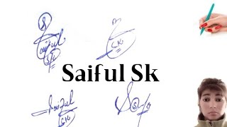Saiful Sk signature style with arooj