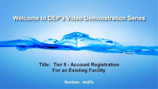 Account Registration for an Existing Facility