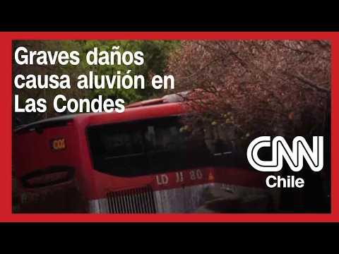 Los impactantes registros del aluvión en Los Condes