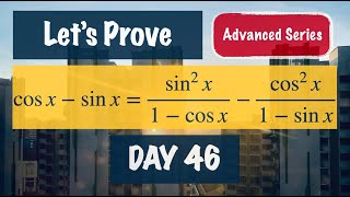 Verifying Trigonometric Identities Day 46/50