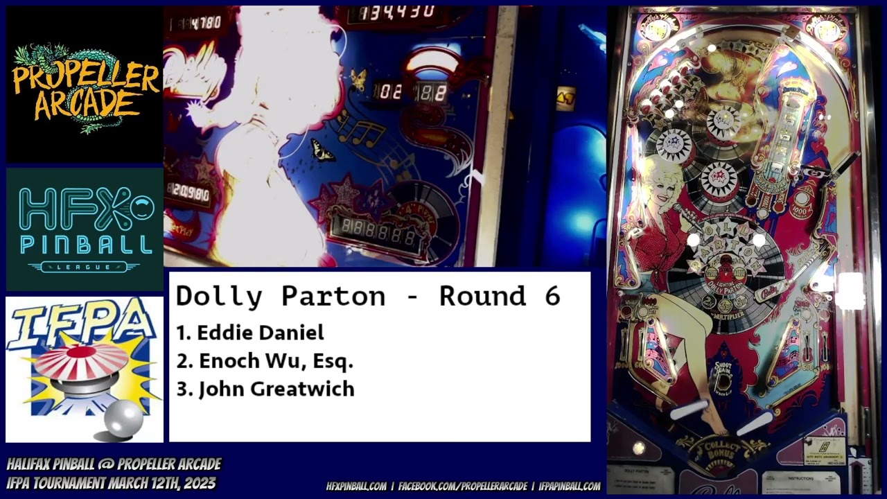 Propeller Arcade Pinball Tournament - March 12th 2023 - Dolly Parton - Round 6