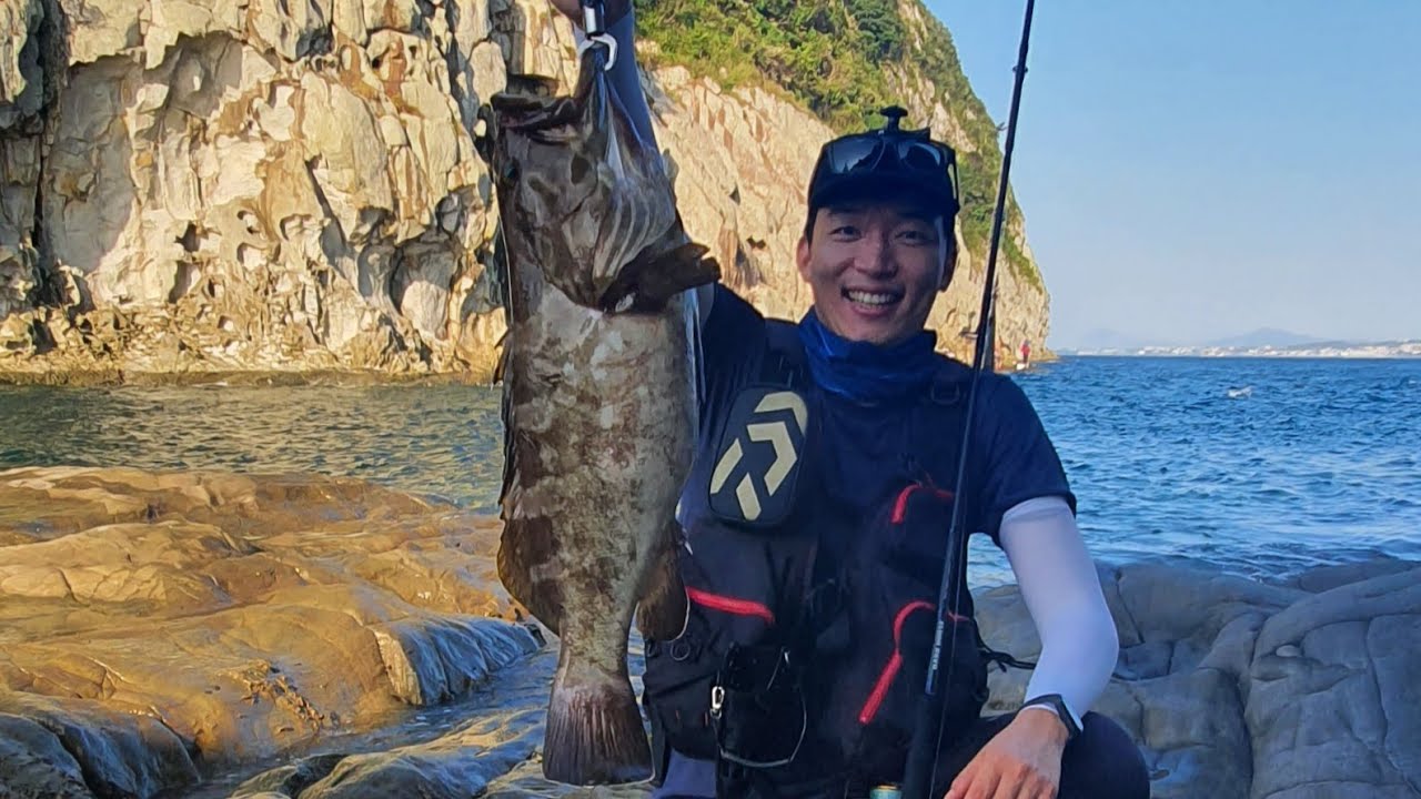 [Fishing] Jeju Shore Jigging 제주도 쇼어 지깅 낚시 자바리 제주 다금바리 Longtooth grouper