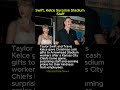 Swift, Kelce Surprise Stadium Staff #taylorswift #traviskelce #kansascitychiefs
