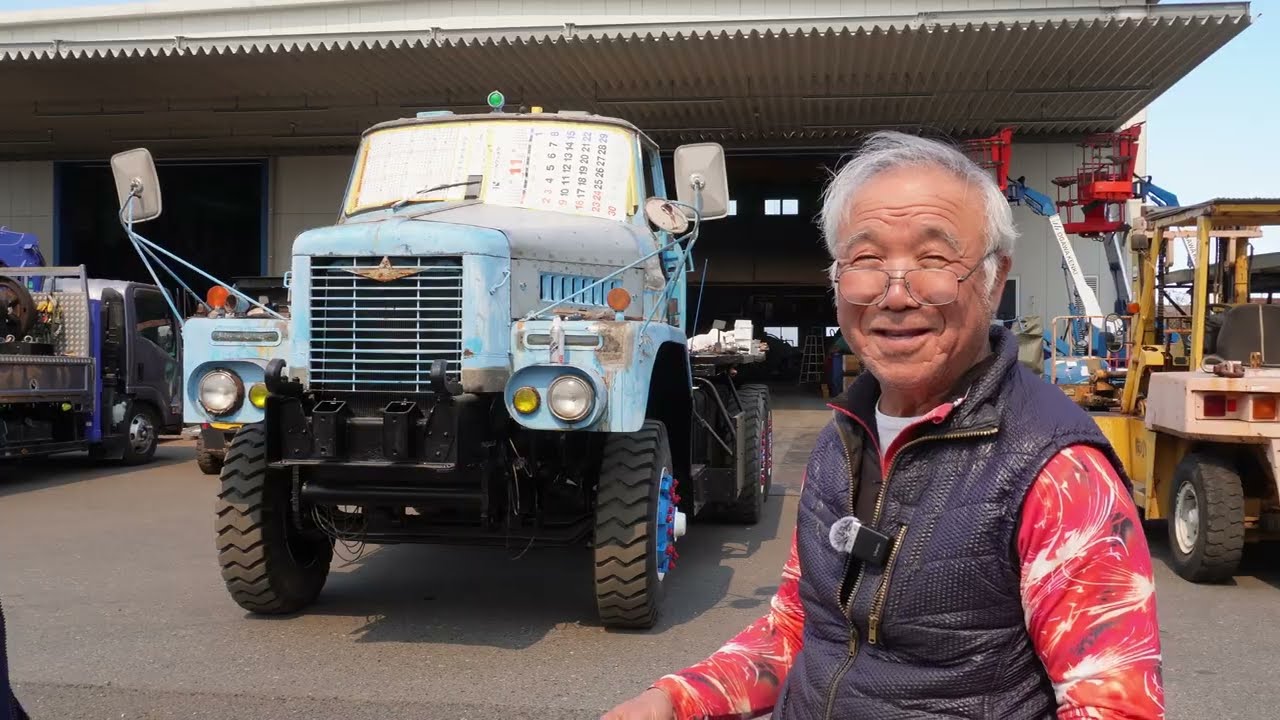 W400】動かしてみようか…昭和レトロ三菱ふそうボンネットトラクタ…小川
