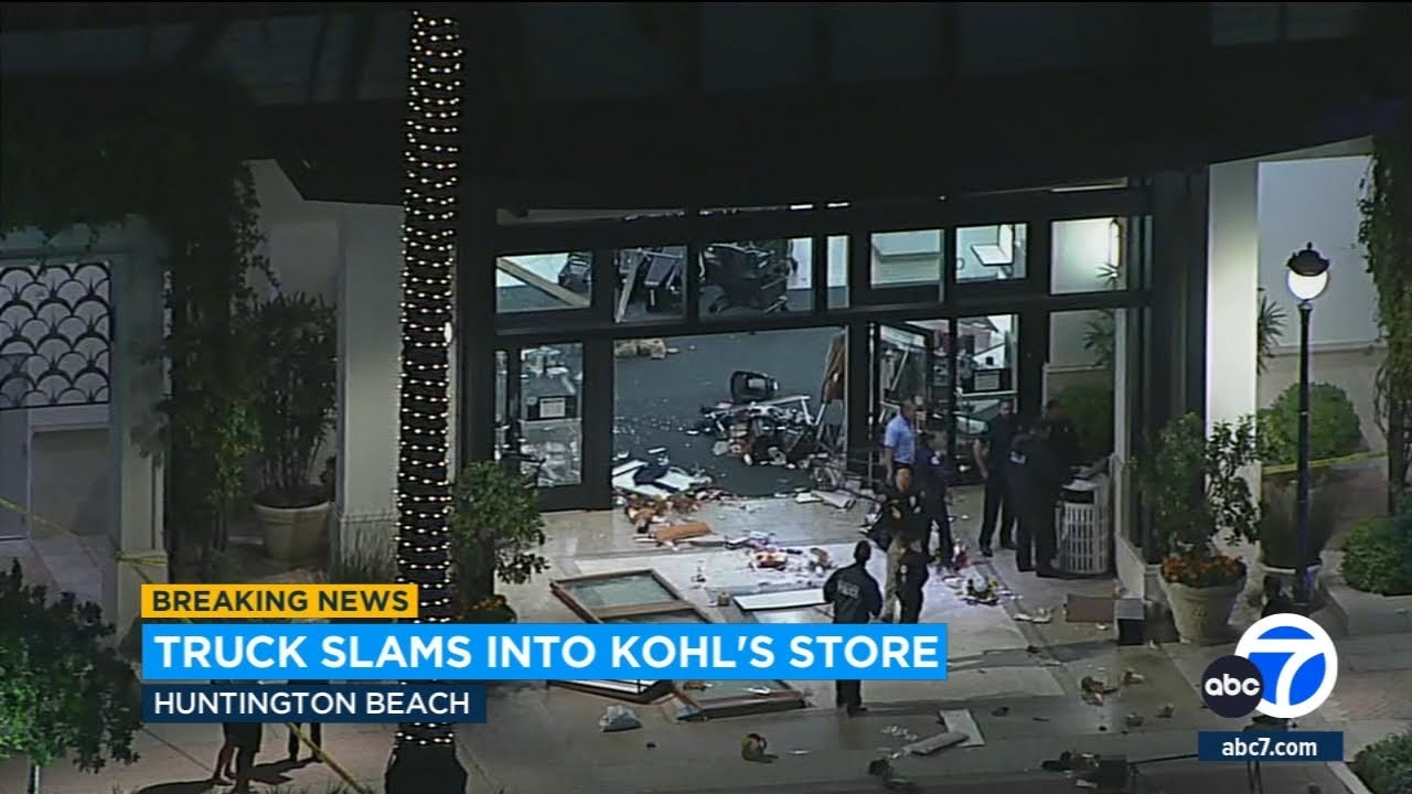 DUI suspect crashes into Huntington Beach Kohl's store, leaving 3 hurt 