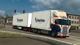 Euro Truck Simulator 2 Kraker/NTM Tandem addon for RJL Scania RS & r4 v 1.4