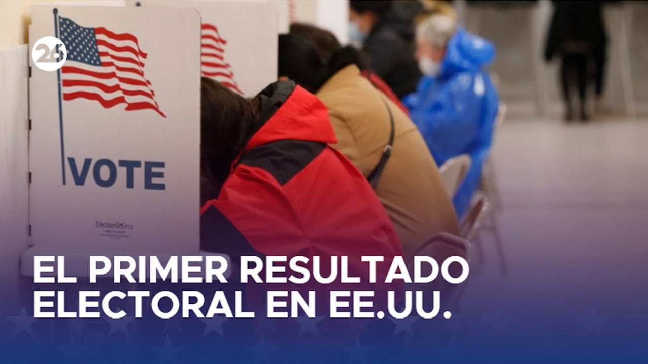 Empate en los primeros resultados de las elecciones de EE.UU - YouTube