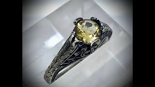 Half Shank Art Deco Filagree Ring Construction