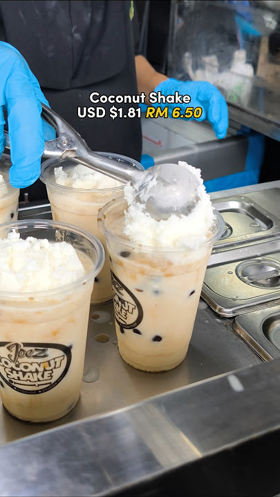85. Milky Coconut Shake with Boba and Ice-Cream #coconutshake
