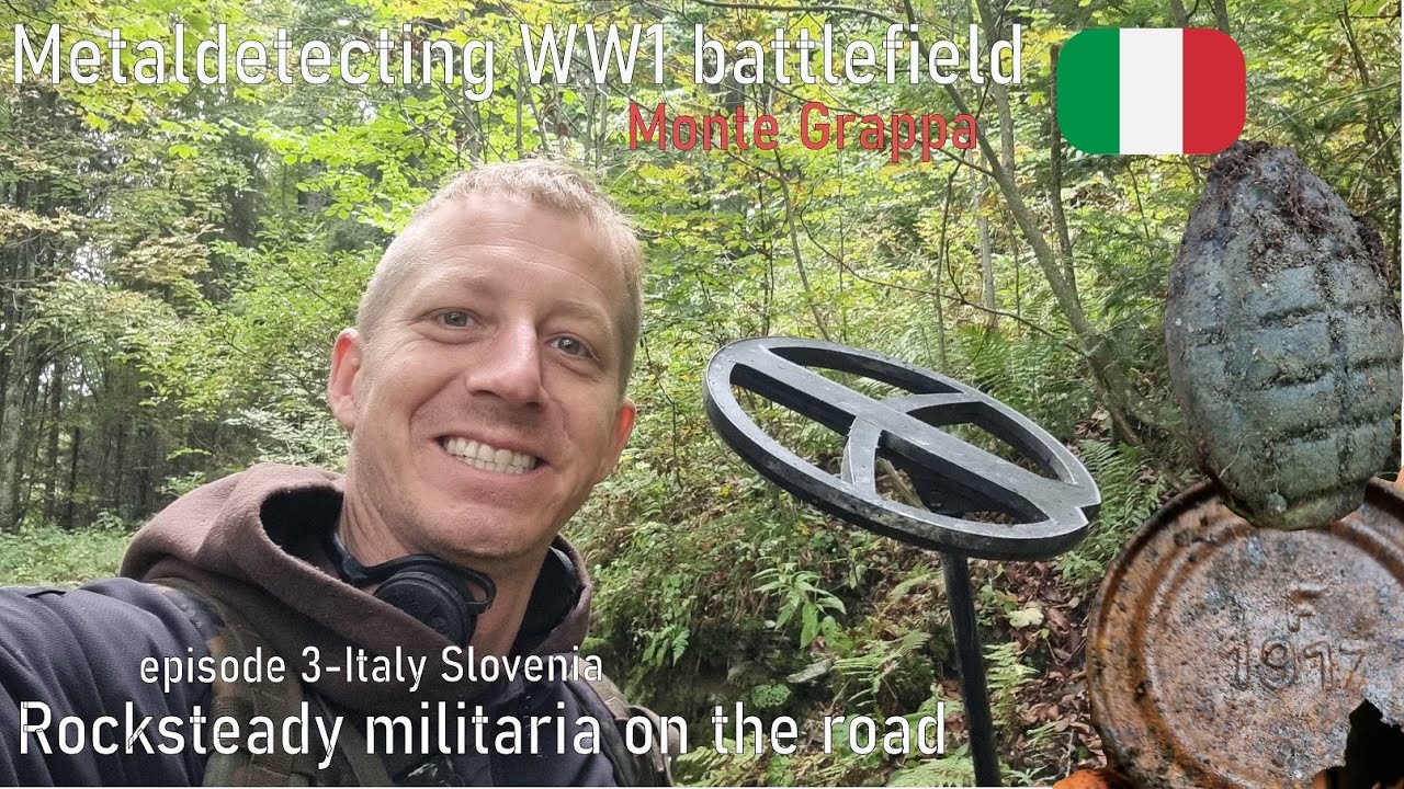 Металлодетектор на поле боя в Монте-Граппе на Первой мировой войне с Rocksteady — Дорожное путеше...