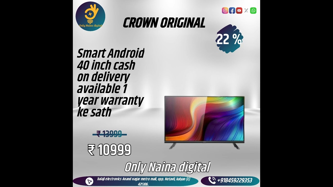 smart android led tv 40 inch # smart android led 40 inch crown brand
