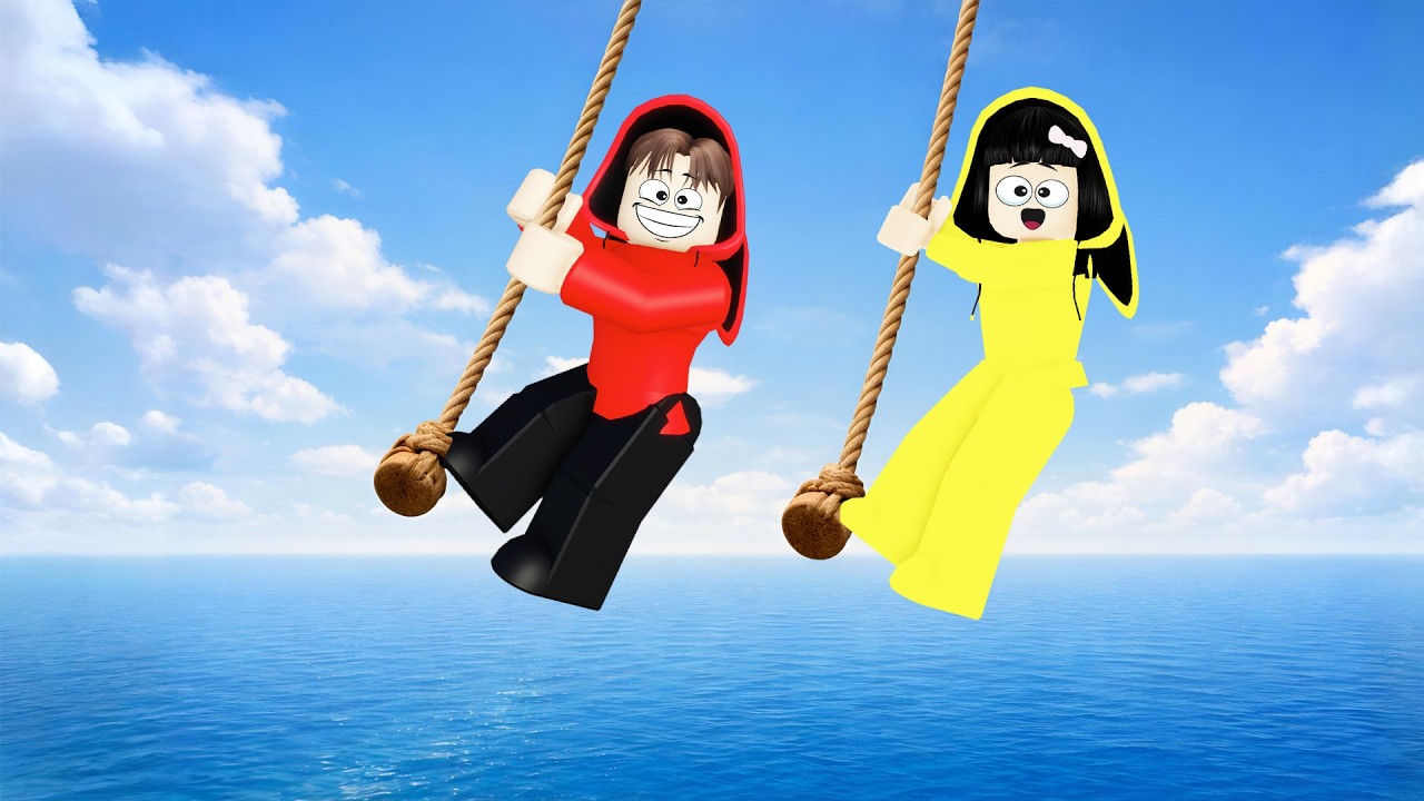 Yuta, Mio Dan Baby Celine Naik Tower Tapi Pakai Tali Kayak Spiderman || ROBLOX