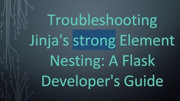 Troubleshooting Jinja