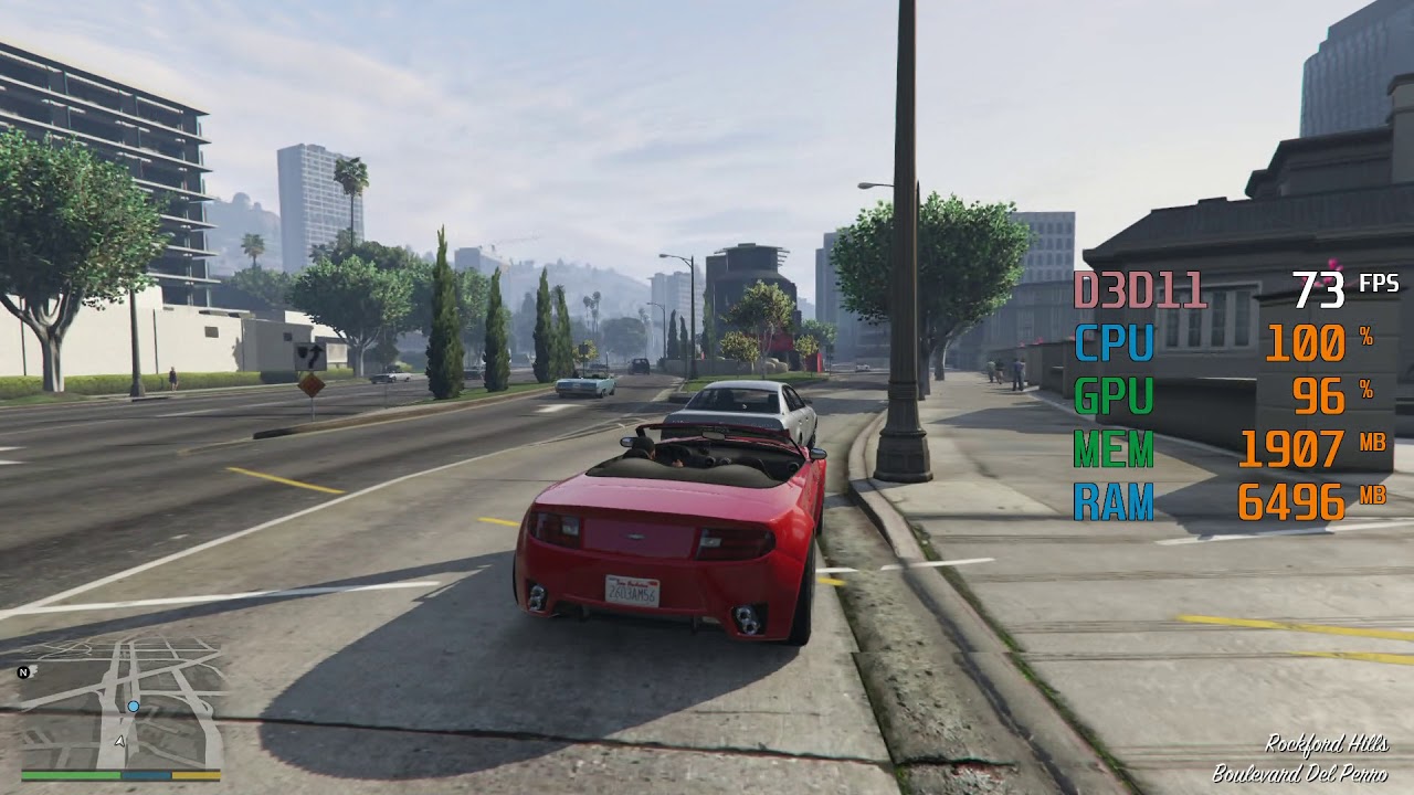 GeForce GTX 960 -- Intel Core i5-2500K -- Grand Theft Auto V GTA V FPS Test
