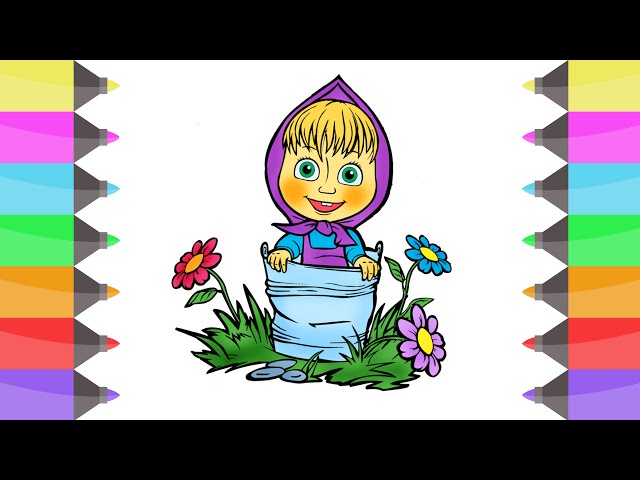 Masha And The Bear - Lets Play: Giant Coloring Book – csitsywitsywonders