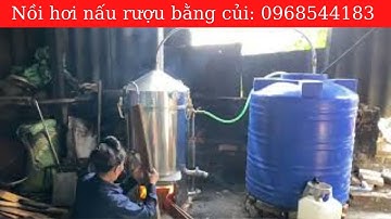 Nồi hơi nấu rượu bằng củi có bếp liền thân 0968544183