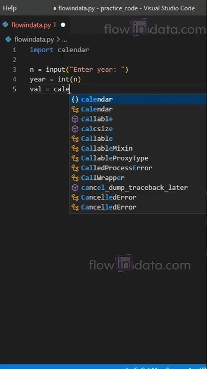 Find a Leap Year in Python using the calendar module Isleap method # ...