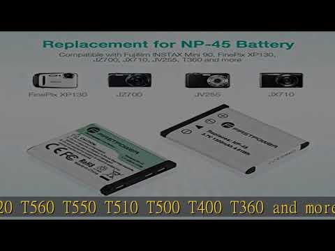 FirstPower NP-45/NP-45A/NP-45S Battery (X2) and Dual Charger for Fujifilm INSTAX Mini 90 Fuji FineP